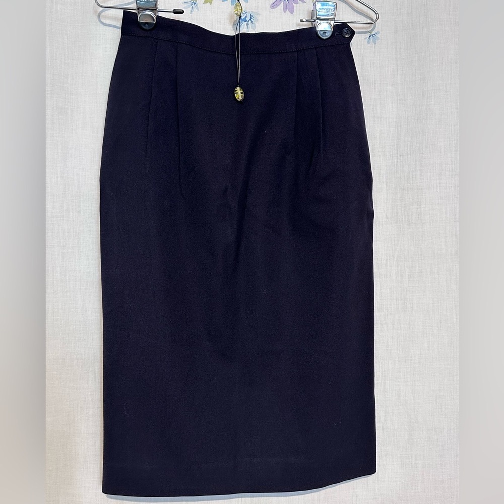 AUSTIN REED - VINTAGE Wool Suit Skirt NAVY Sz 4 - BLUE